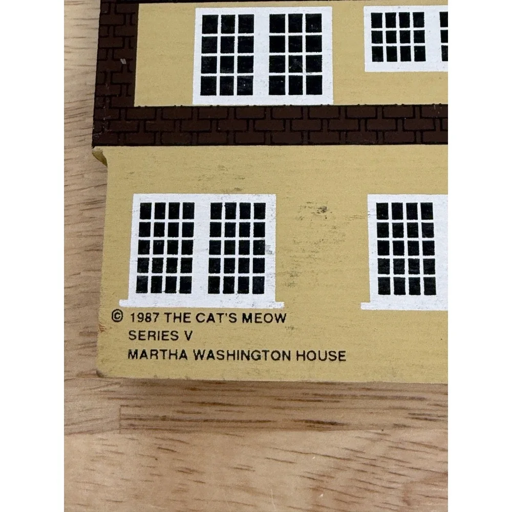 1992 The‎ Cat's Meow Martha Washington House Series V Shelf Sitter Vintage #60